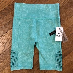Nine West Active Seamless Bike Shorts High Rise Jade in Size S/M